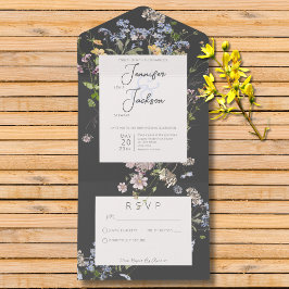 Delicate Boho Wildflower Charcar Sem Janto