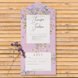 Delicate Boho Wildflower Rosa Sem Janto