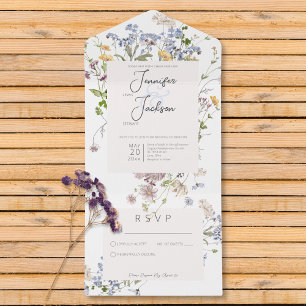 Delicate Boho Wildflower White Sem Janto