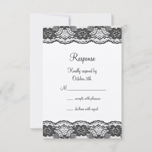 Delicate e Lacy RSVP - champanhe (Frente)
