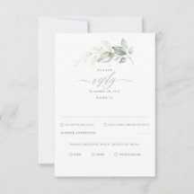Delicate Greenery e RSVP de Casamento Dourado