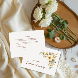 Delicate Pastel Ivory Tones Floral Corner Sympathy