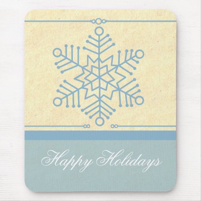 Delicate Snowflake Mousepad de Natal (Frente)