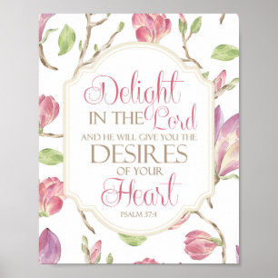 Delícia no Senhor, Watercolor Floral Poster