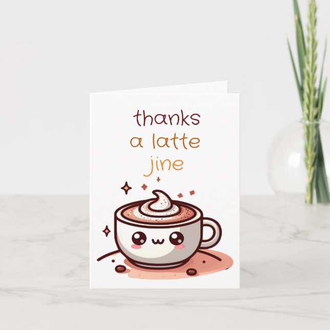 delicioso Café Latino Obrigado Cartões (Frente)