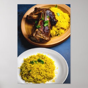 Delicioso Poster do Lamb do Médio Oriente Mandhi
