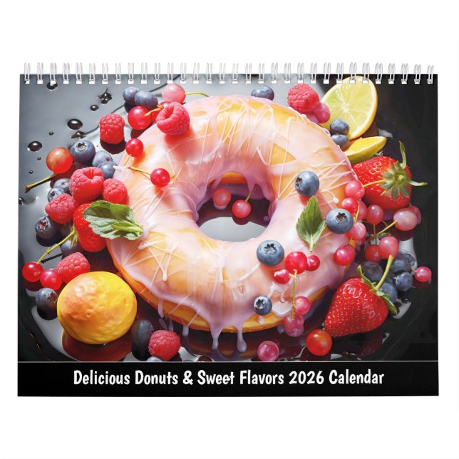 Deliciosos Donuts & Sabores Doces Calendário 2026 (Capa)