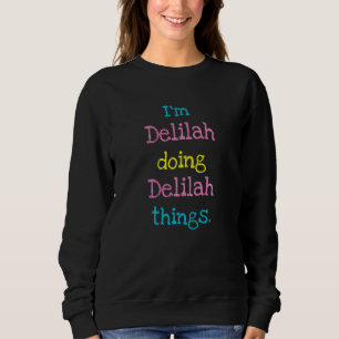Delilah Cute Personalised Text Kid's Top For Girl