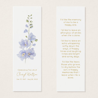 Delphinium | Marcador de Página Simples Mini Memor