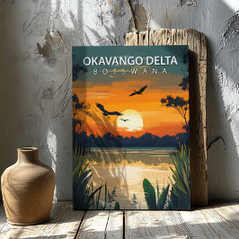 Delta do Okavango Botswana Impressão em Tela Arte