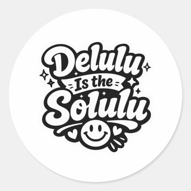 Delulu É o Solulu adesivo (Frente)
