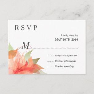 Deluxe RSVP Orange Peach Floral