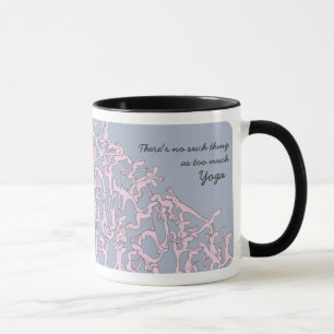 Demasiada caneca da ioga, cor-de-rosa