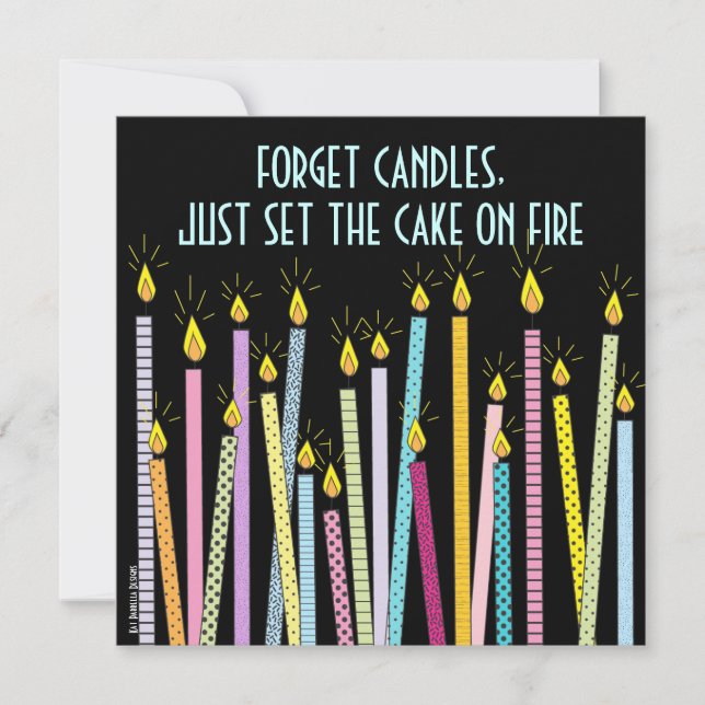Demasiadas Velas! Convite de aniversário (Frente)