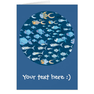 Demasiado cartão dos peixes