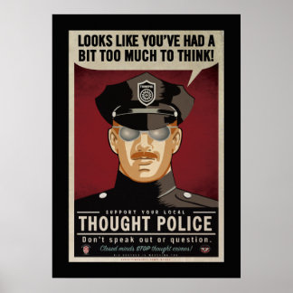 Demasiado Para Pensar Na Poster Da Polícia Pensada
