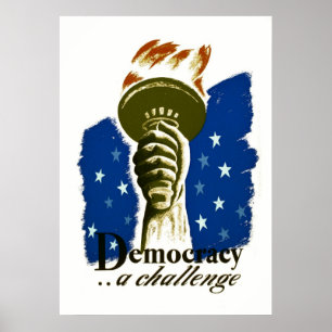 Democracia. Um desafio - poster de WPA -