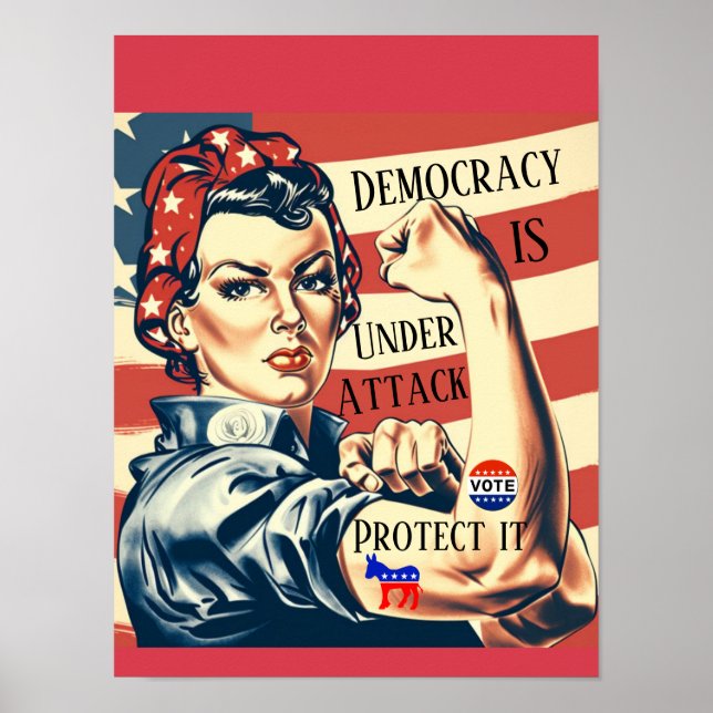 Democracy/ Protect It Poster (Frente)