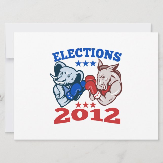 Democrat Donkey Republican Elephant Mascot 2012 (Frente)