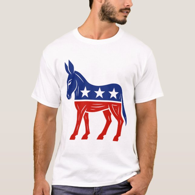 🐴 Democrata Donkey Liberal T-Shirt (Frente)