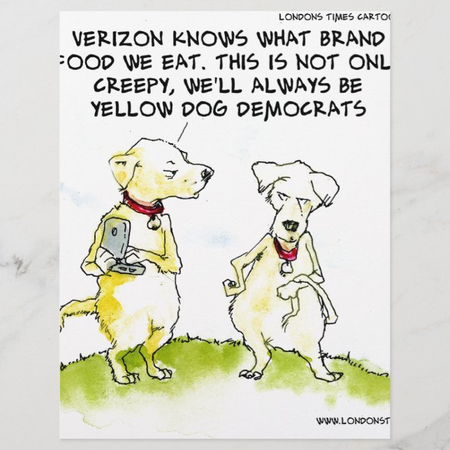 Democratas Cachorro Amarelo Engraçado (Frente)