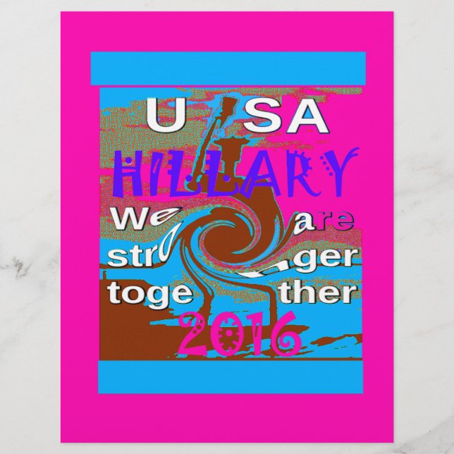 Democratas Hillary Pelo Presidente dos EUA (Frente)