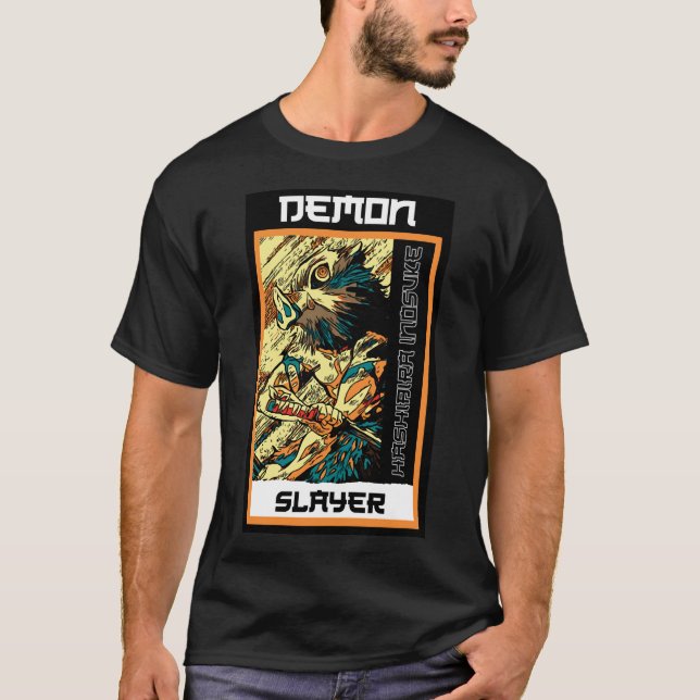 Demon Slayer Inosuke retro T-Shirt (Frente)