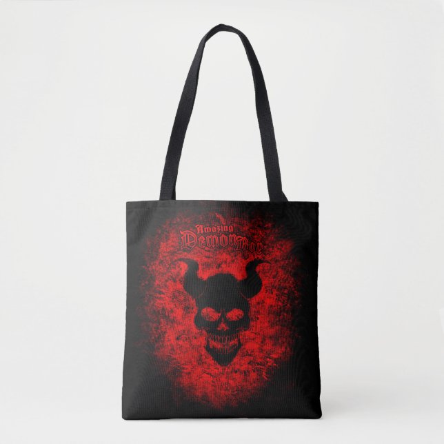 Demônio Crânio Incrível Demônio Tote Bag (Frente)