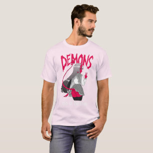 demónios melhora a camisa escura de T