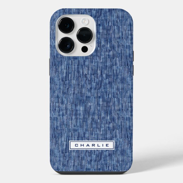Denim azul com nome personalizado (Verso)