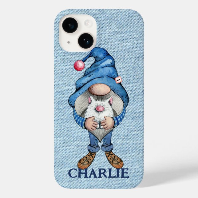 Denim Gnomo Boy Case-Mate capas de iphone (Verso)