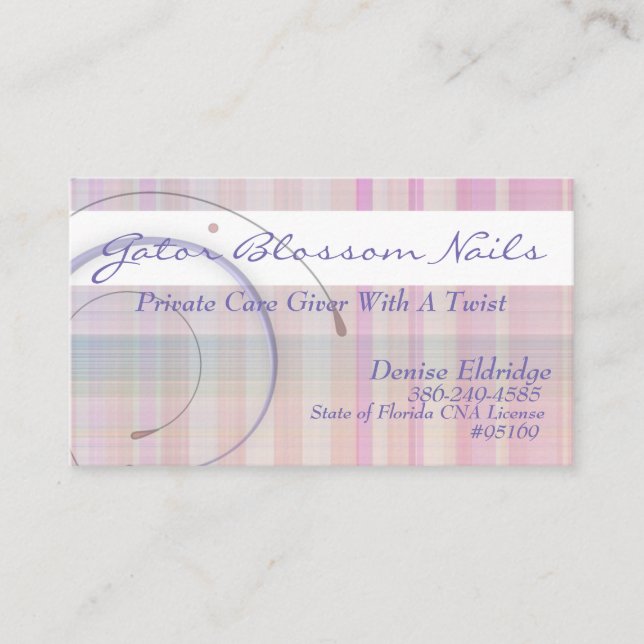 Denise Nail Art Cartões de visitas (Frente)