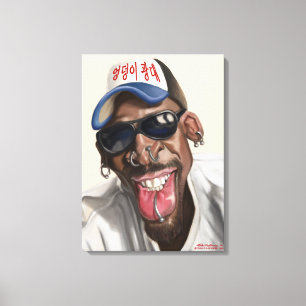 Dennis Rodman - Caricatura em Canvas Print 18 x 24