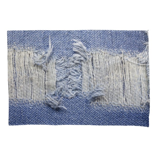 Densidade azul rasgada: textura do jeans. (Frente)