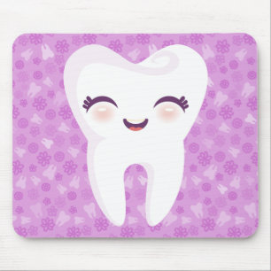 Dente bonito - Mousepad customizável roxo