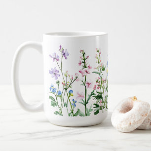 Dente Colorida da Flor Idea 🌸 caneca de café 15oz