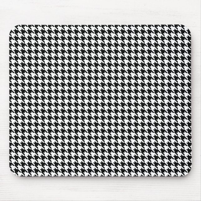 Dente de cães preto e branco Mousepad (Frente)