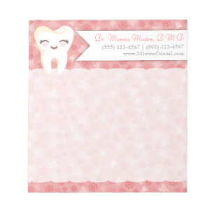 Dente de Cubo - Bloco de Notas Personalizado Rosa