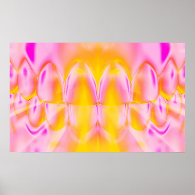 Dente Dentista Dentista Ortodontista Poster Rosa (Frente)