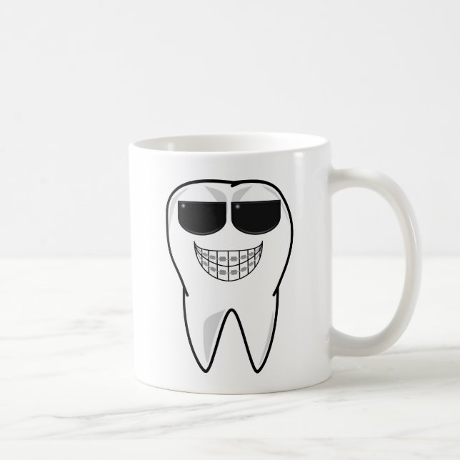Dente legal PERSONALIZADO com a caneca dos óculos (Direita)