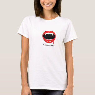 Dentes de Vampiro Gótico de Halloween T Camisa Top