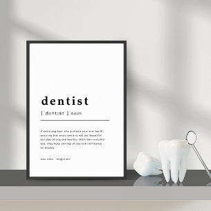 Dentist Definition Wall Impressão de Dentist do De