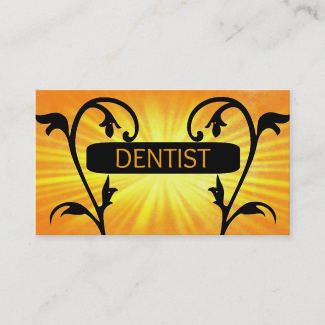 Dentist Sun Damask Cartão de visita (Frente)
