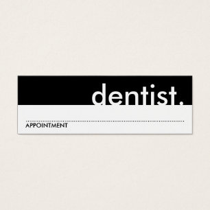 dentista. (cartão da nomeação)
