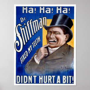 Dentista consertou meu Poster vintage de dentes re