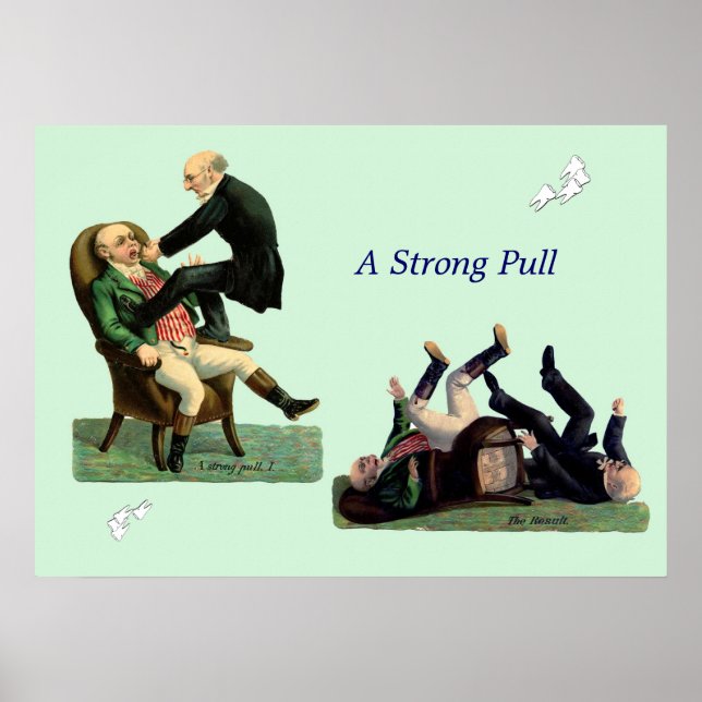 Dentista: Engraçado Poster de Odontologia de Vinta (Frente)