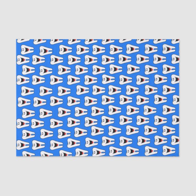 Dentistas Azuis Para Dentes De Papel Tecido (Frente )