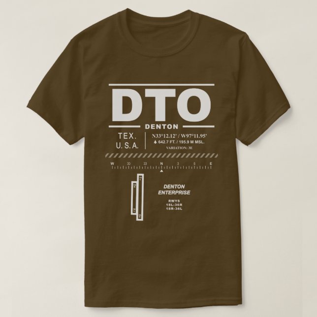 Denton Enterprise Airport DTO T-Shirt (Frente do Design)