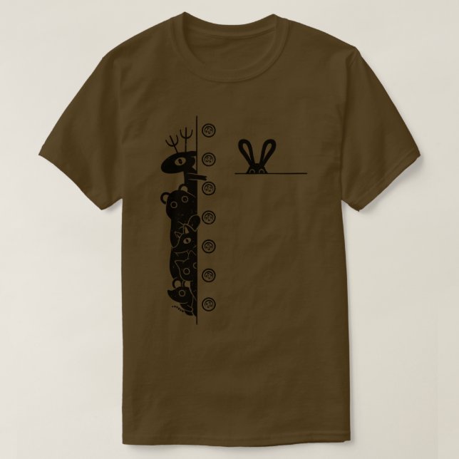Dentro da Floresta Minha Camisa Animais de Bolso O (Frente do Design)