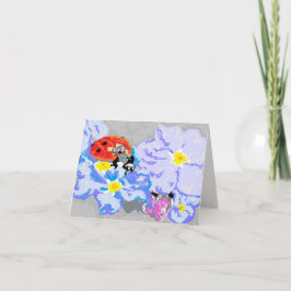 Dentro de cartão de nota / Ladybug